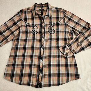 Cowgirl Up Womens Western Snap Front Shirt Size XXL
